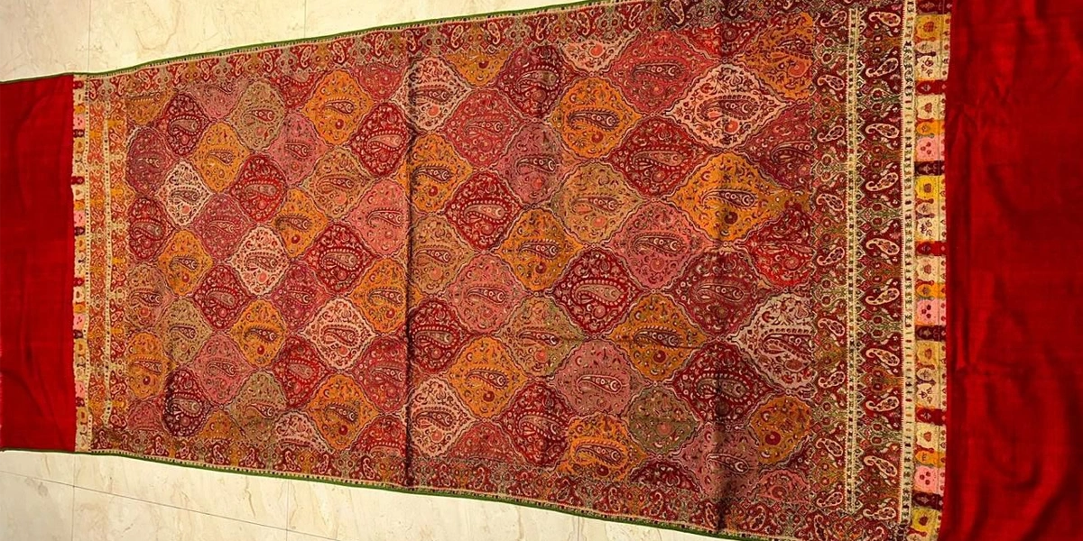 Jamawar Shawl Draped